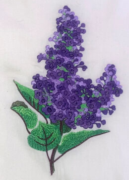 Lilac napkin closeup Tarina