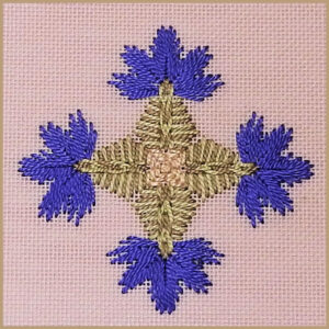 Ribbon and Thistle Flowers, mat size