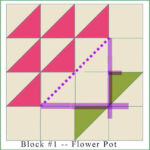 block #1 flower pot from Bright quilt
