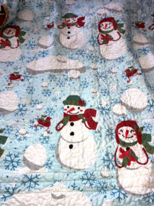 christmas quilt 2023 back fabric Let It Snow