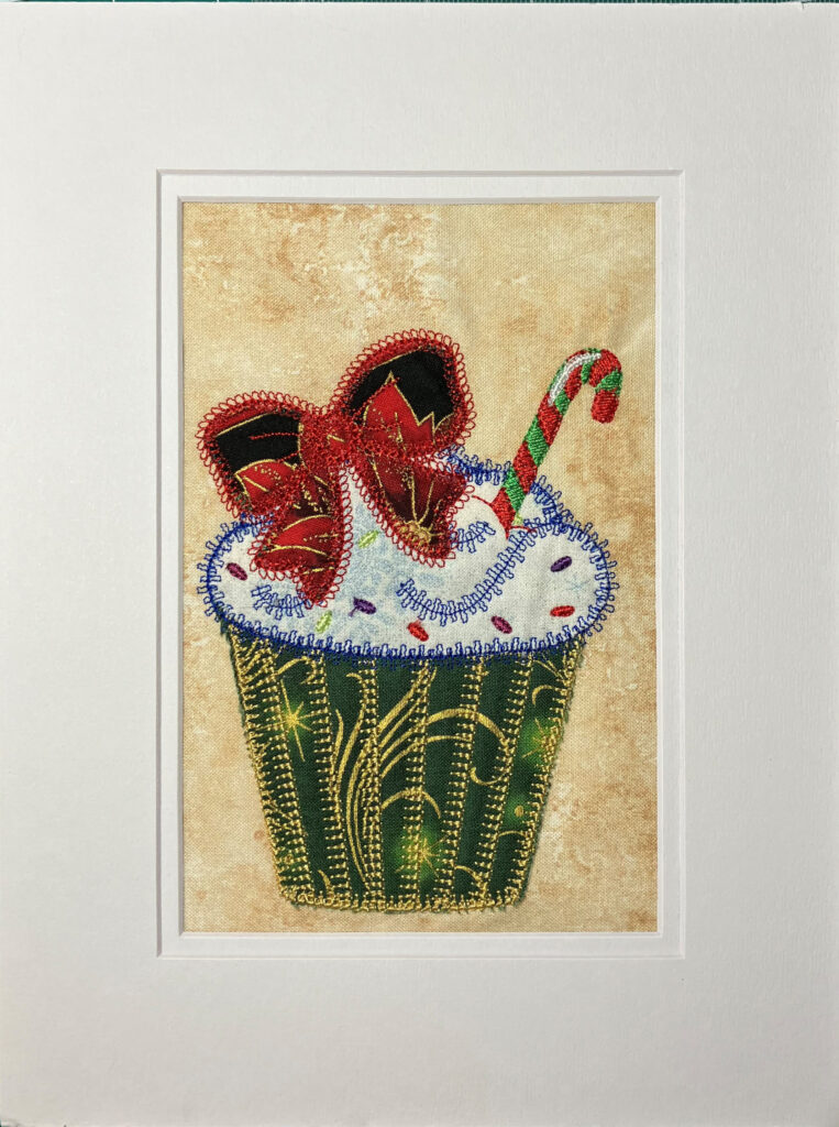 framed cup cake