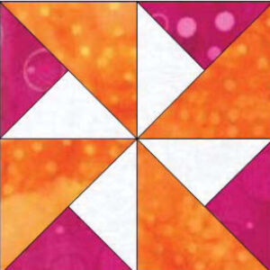 AccuquiltTurnstile Finished Block Size 12-inch square, design is within Qube™ Mix & Match 9" Block.