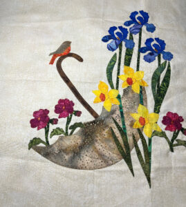 Block 4 Umbrella 17-inch sq stitched