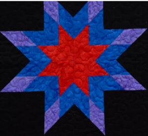 MSQC Morning Star 16 inch blocks. Tutorial for 2.5-inch strips.  I cut up layer cake squares.