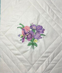 irises 11.5 x 12.5 inches