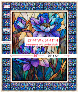 Mosaic Blooms Panel measurements