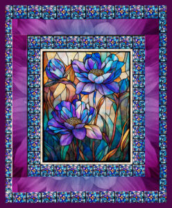 Mosaic Blooms Panel 52 x 60