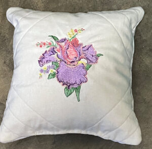 Iris pillow 13x13