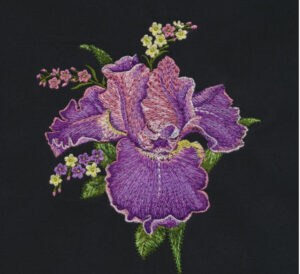 Iris pillow OESD design