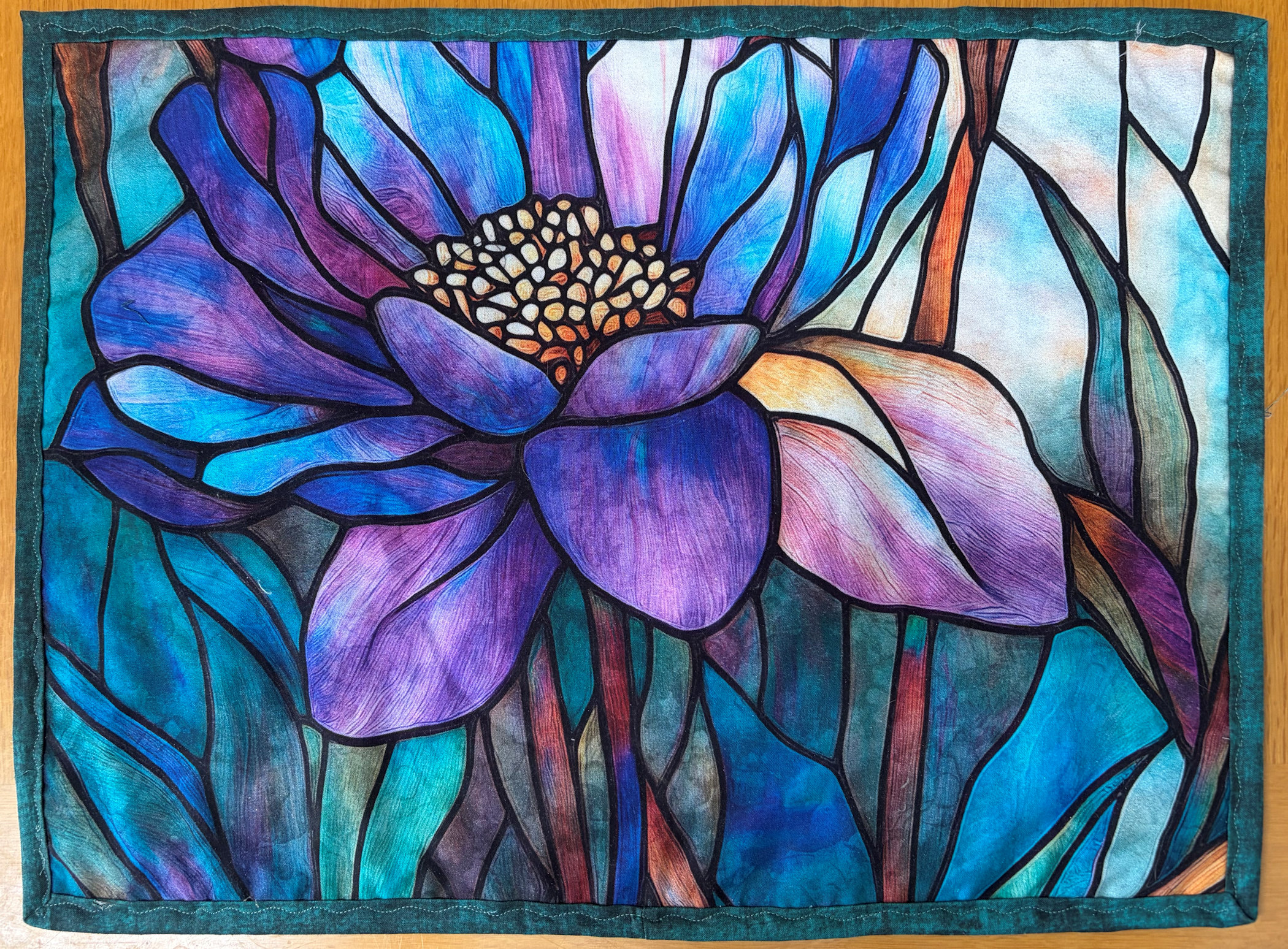 Mosaic Blooms place mats 19- x 21-inches.