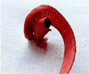 Start loops around center rose bud