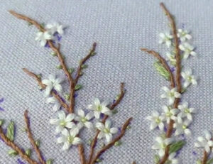 White apricot spray